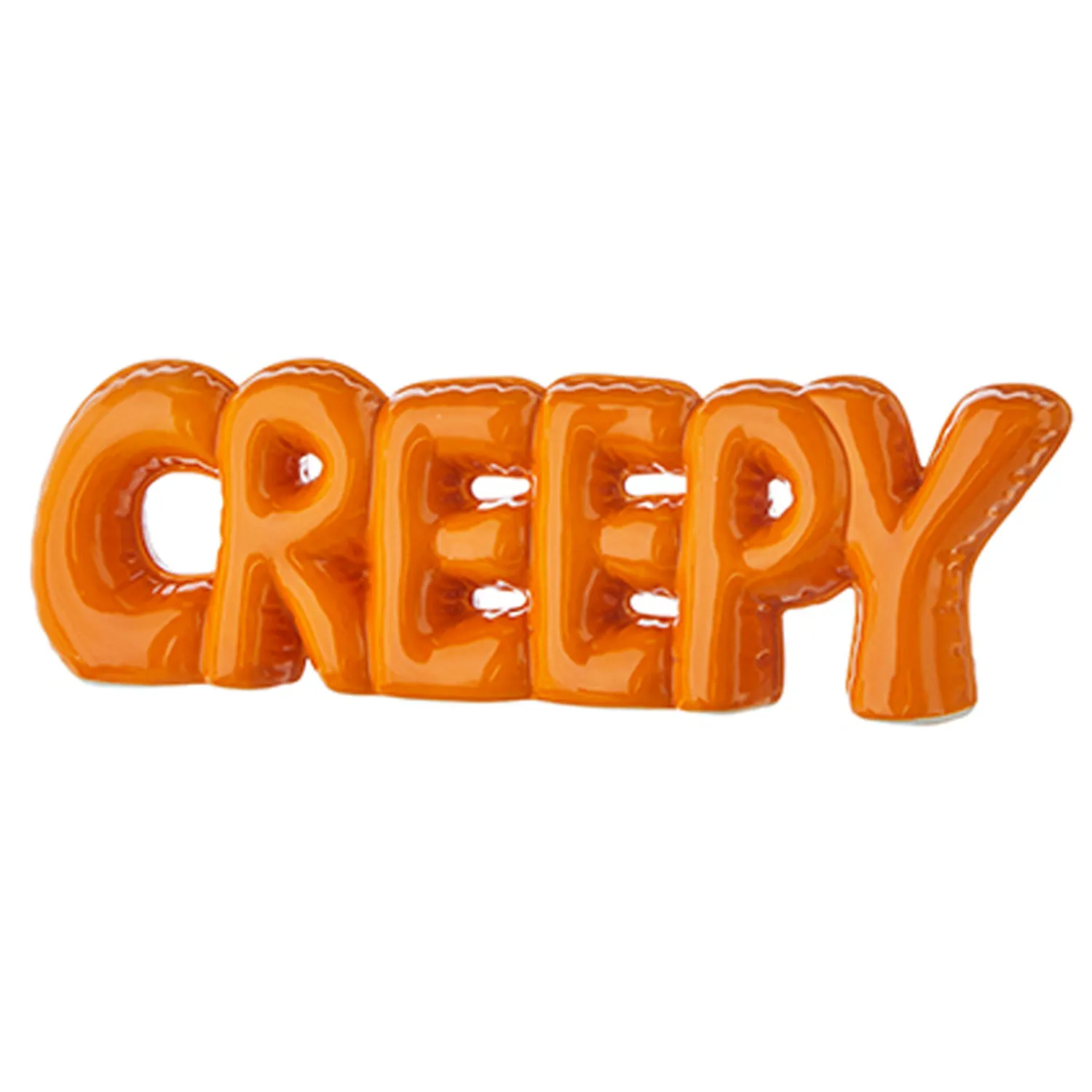 Best The Jolly Christmas Shop Raz 11.75" High Shine Creepy Or Spooky Halloween Word Art Decoration 4209882