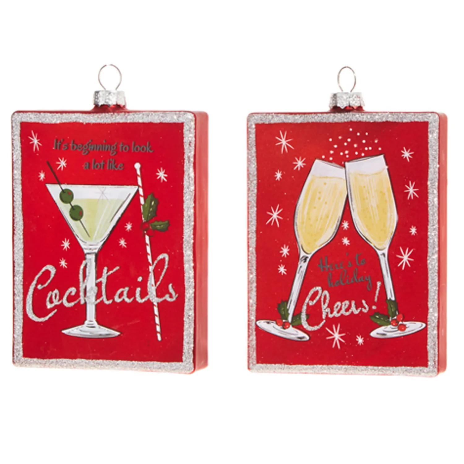 Online The Jolly Christmas Shop Raz 5" Holiday Cheers And Cocktail Glass Christmas Ornament 4324526