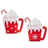 Hot The Jolly Christmas Shop Raz 4.25" Hot Cocoa With Marshmallows Christmas Ornament Set Of 2 4314112