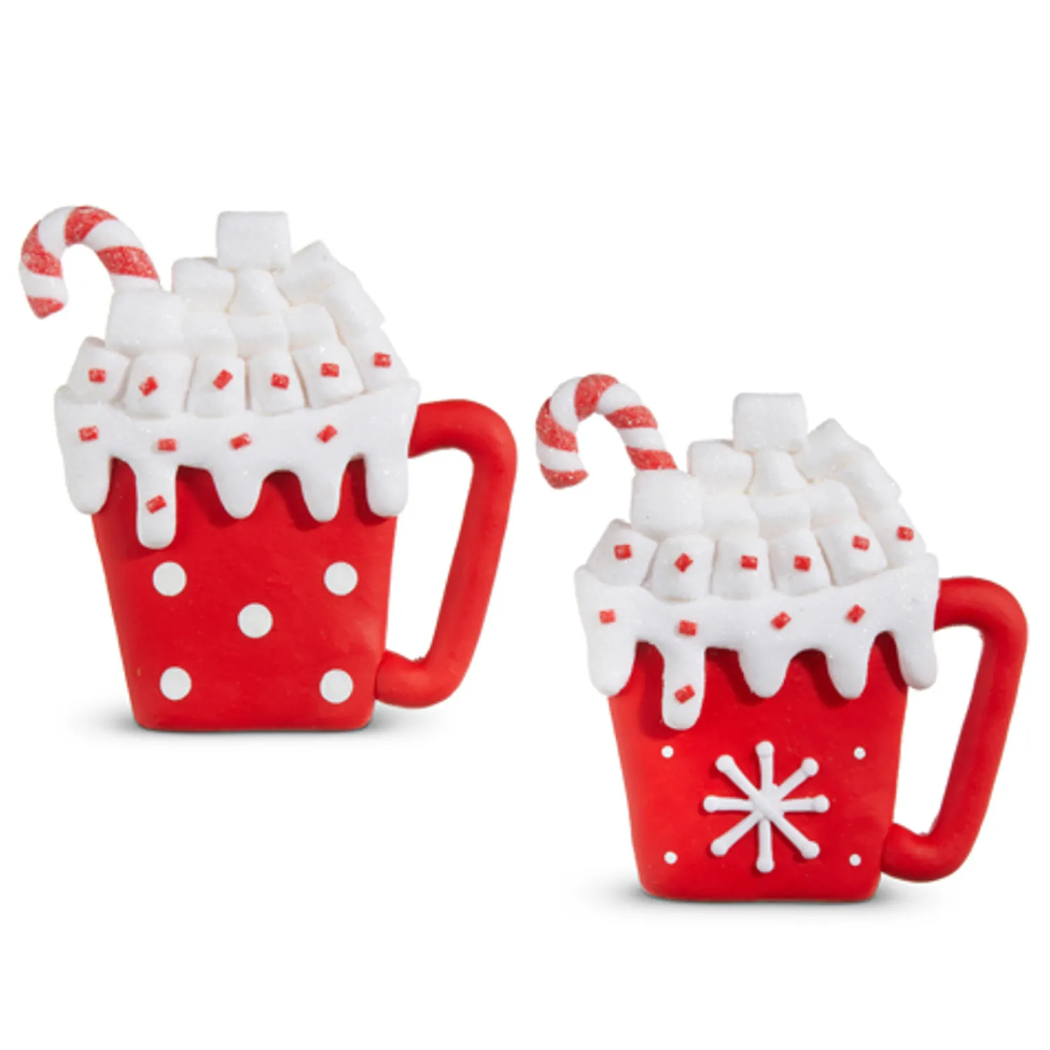 Hot The Jolly Christmas Shop Raz 4.25" Hot Cocoa With Marshmallows Christmas Ornament Set Of 2 4314112