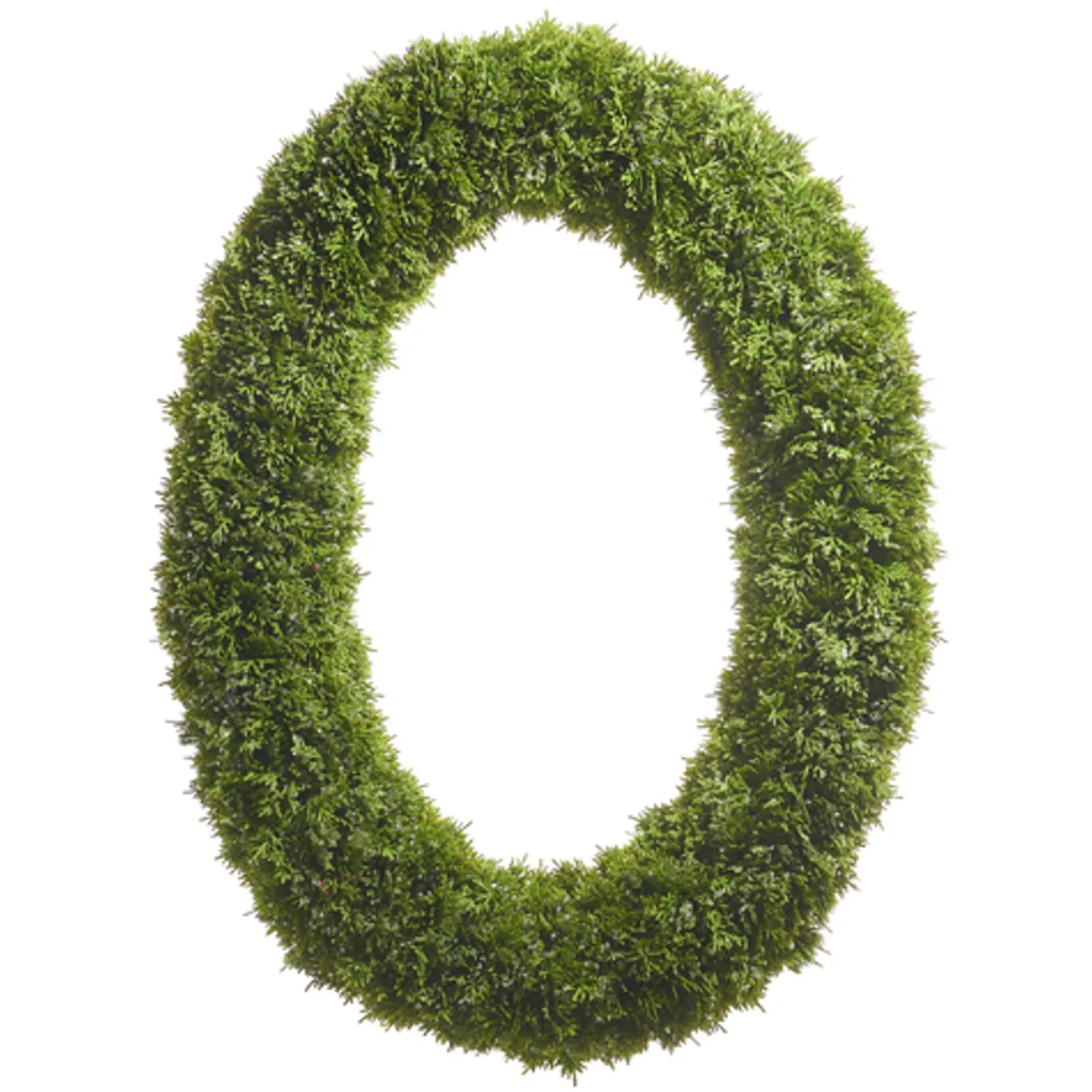 Discount The Jolly Christmas Shop Raz 30.5" Iced Oval Cedar Real Feel Christmas Wreath W4422751