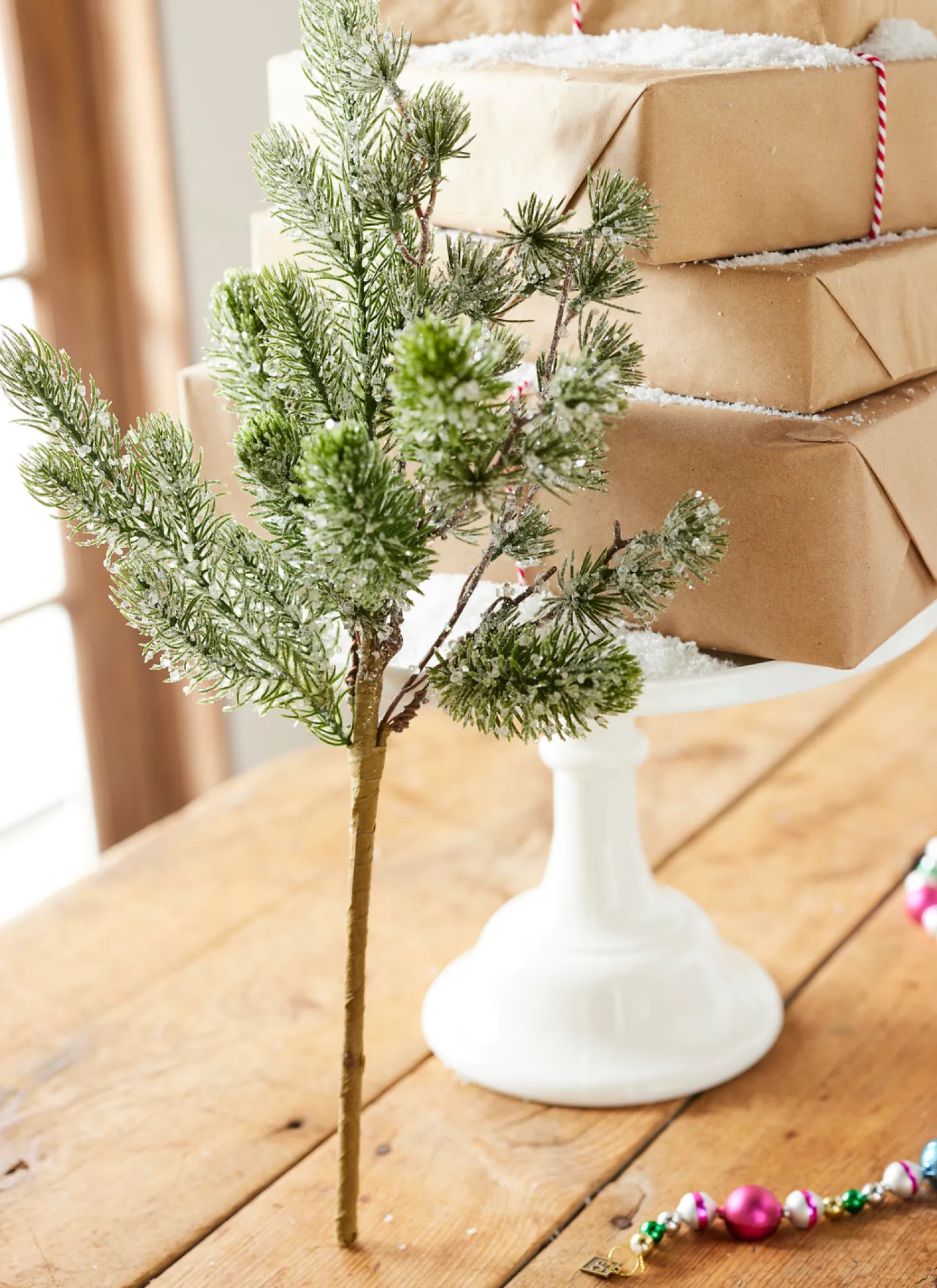 Outlet The Jolly Christmas Shop Raz 20" Iced Pine Christmas Tree Pick F4206751