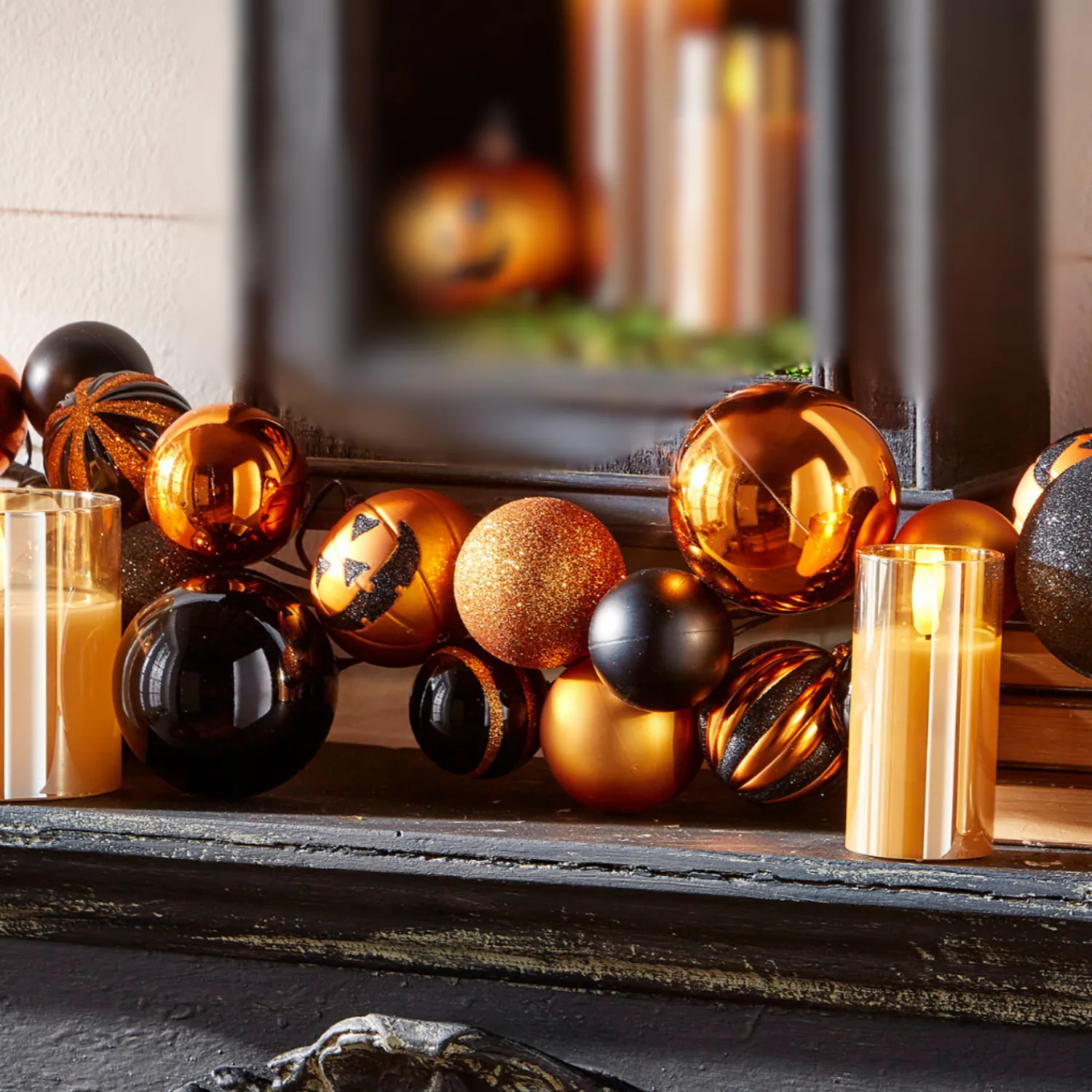 Discount The Jolly Christmas Shop Raz 6' Jack O Lantern And Ball Halloween Garland G4432714