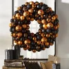 Discount The Jolly Christmas Shop Raz 21" Jack O Lantern And Tinsel Ball Halloween Wreath W4432702