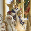 Sale The Jolly Christmas Shop Raz 15.5" Jewel Tone Angel With Harp Christmas Decoration 4110659