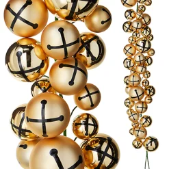 Clearance The Jolly Christmas Shop Raz 4' Jingle Bell Ball Ornament Christmas Garland G4232802