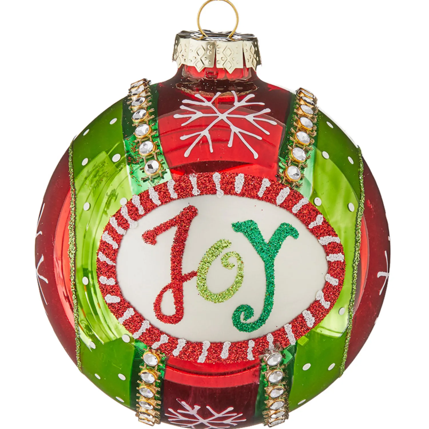 New The Jolly Christmas Shop Raz 4" Joy Or Noel Glass Ball Christmas Ornament 4112513