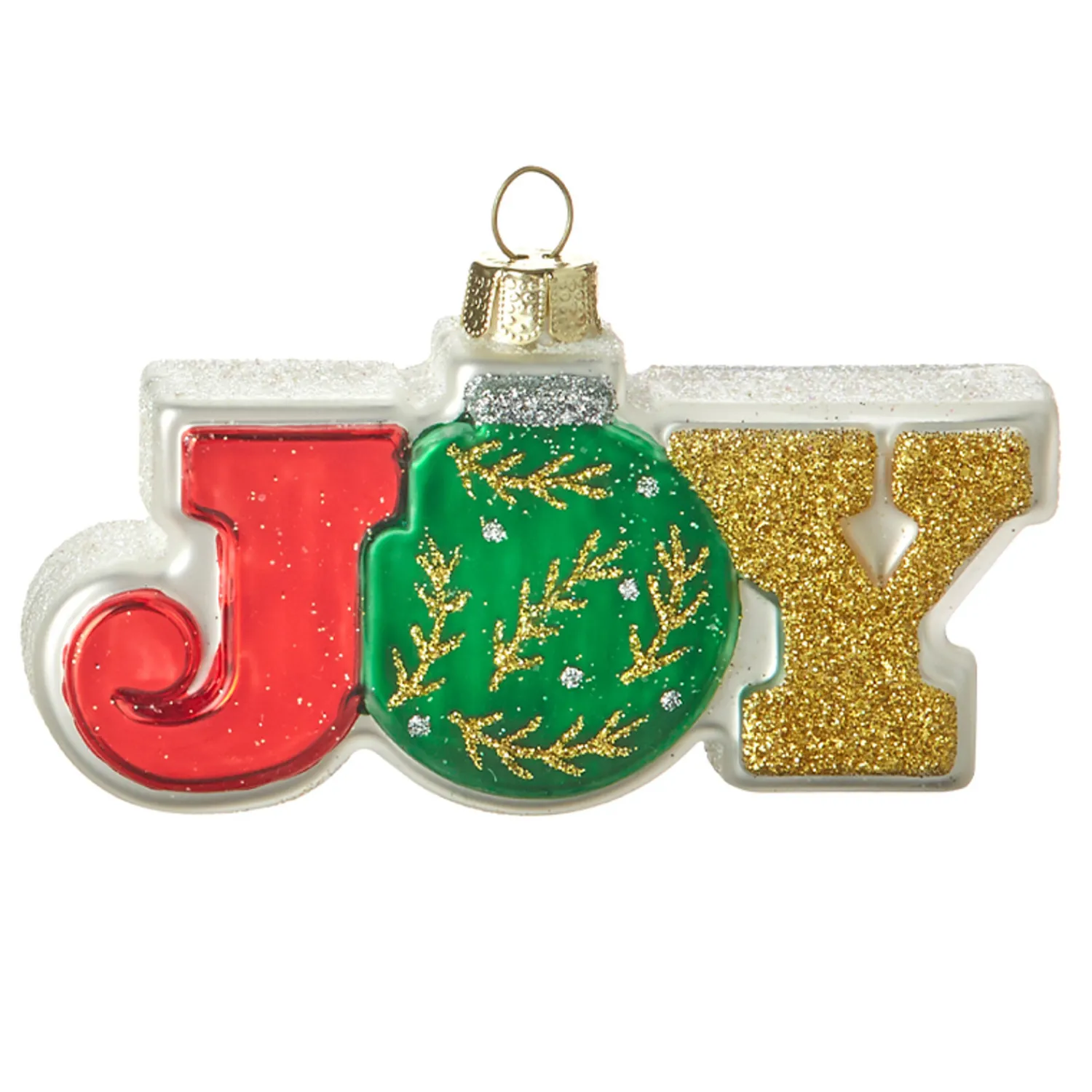 Clearance The Jolly Christmas Shop Raz 4" Joy Or Noel Glass Christmas Ornament 4152904