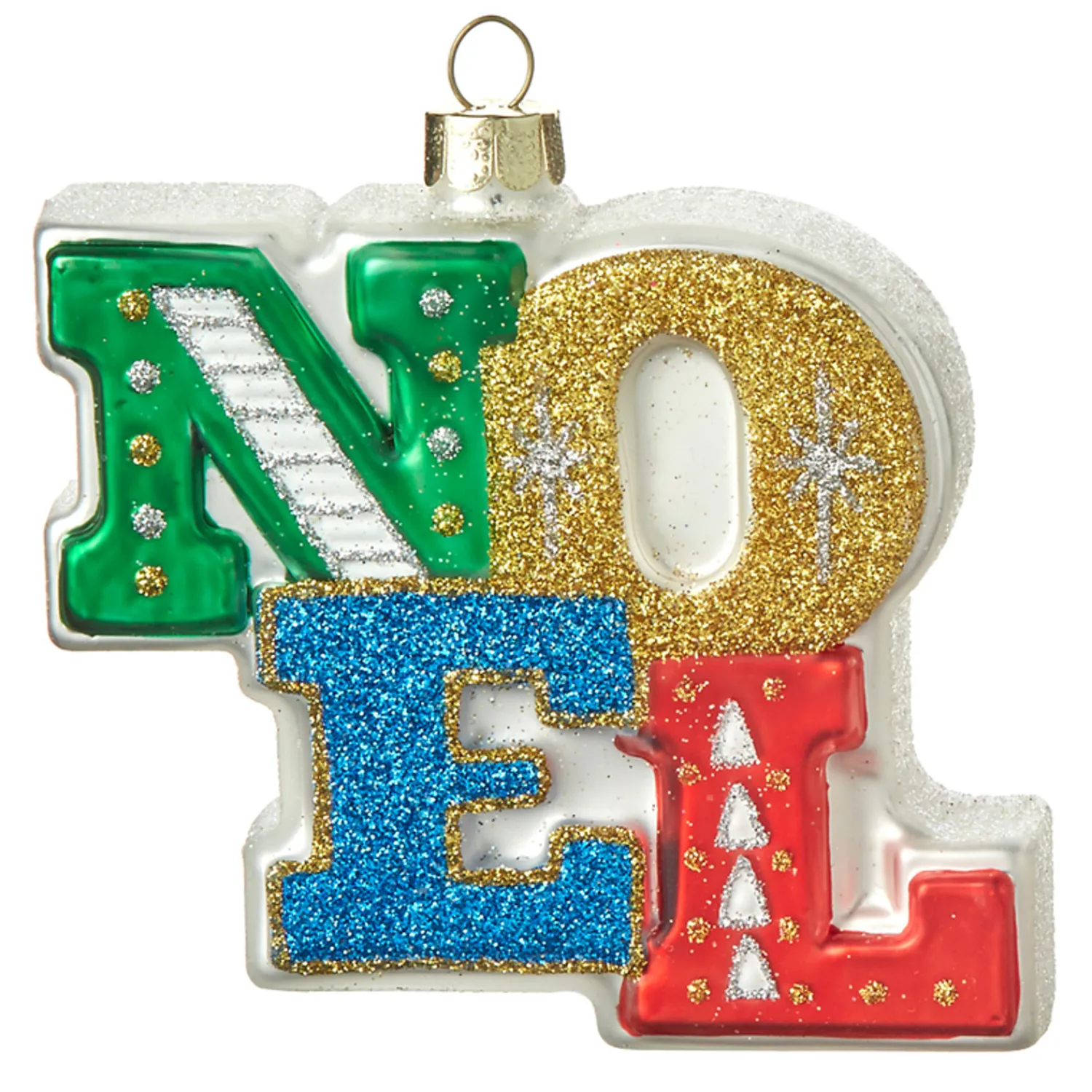 Clearance The Jolly Christmas Shop Raz 4" Joy Or Noel Glass Christmas Ornament 4152904