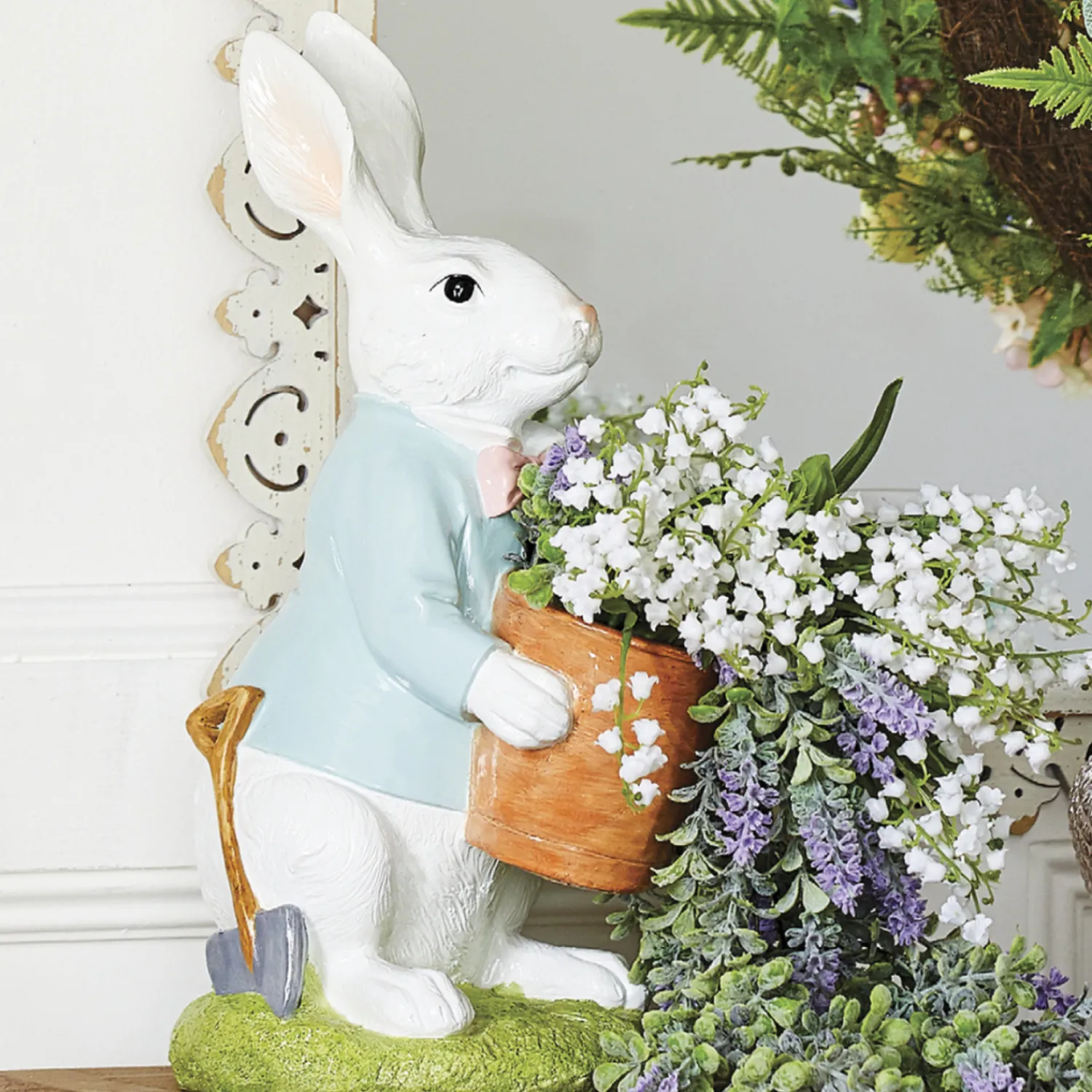 Online The Jolly Christmas Shop Raz 18" Large Bunny With Pot Easter Decoration 4309840