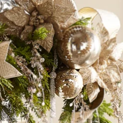 Best The Jolly Christmas Shop Raz 5" Large Etched Mercury Glass Ball Christmas Ornament 4200708