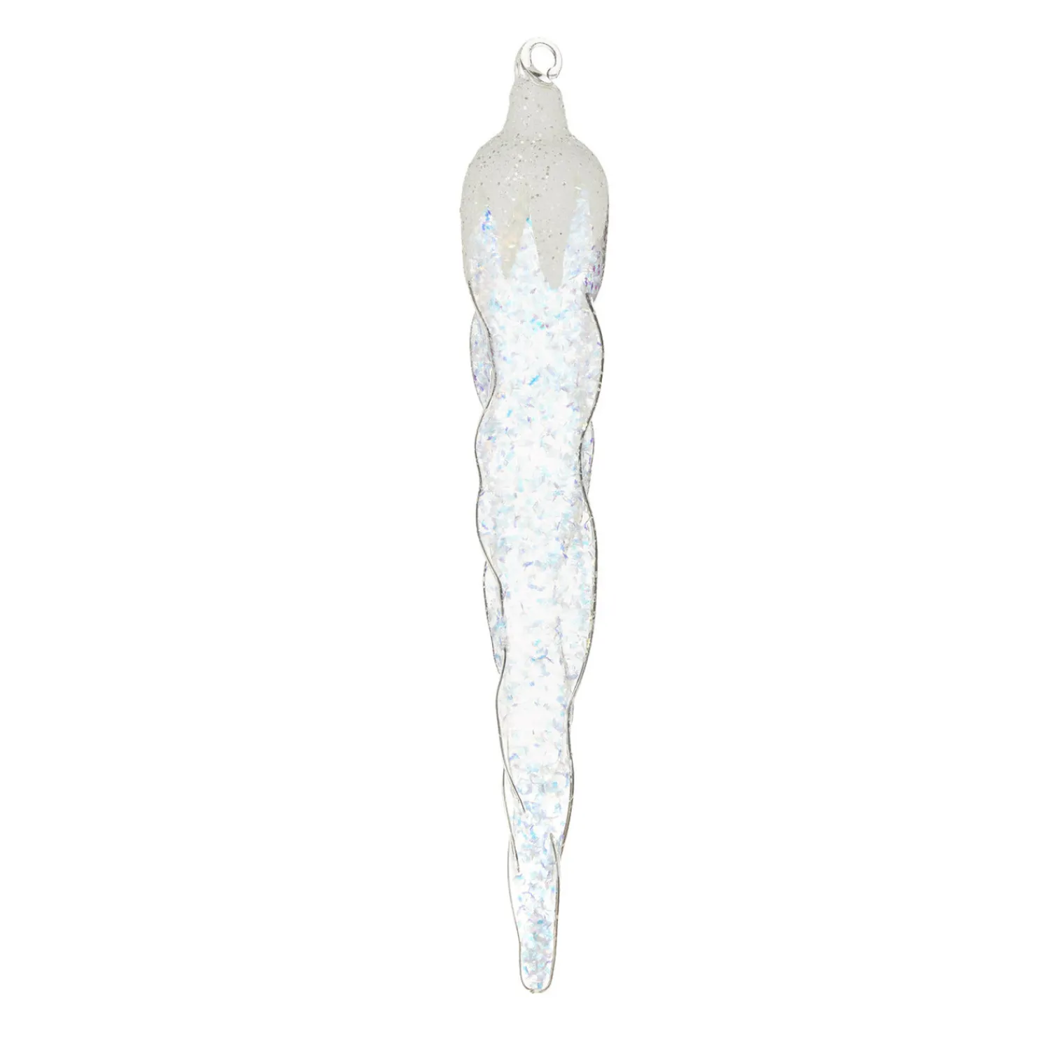 Online The Jolly Christmas Shop Raz 12.5" Large Frosted Icicle Glass Christmas Ornament 4124570