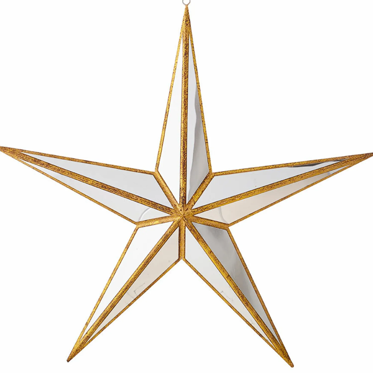 Online The Jolly Christmas Shop Raz 15" Large Gold Mirrored Star Christmas Ornament 4016149