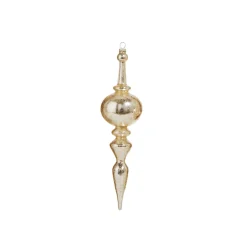 Online The Jolly Christmas Shop Raz 12" Large Gold Textured Finial Glass Christmas Ornament 4324554