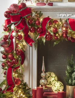 Hot The Jolly Christmas Shop Raz 15" Large Holly Leaf Glass Finial Christmas Ornament 4424545