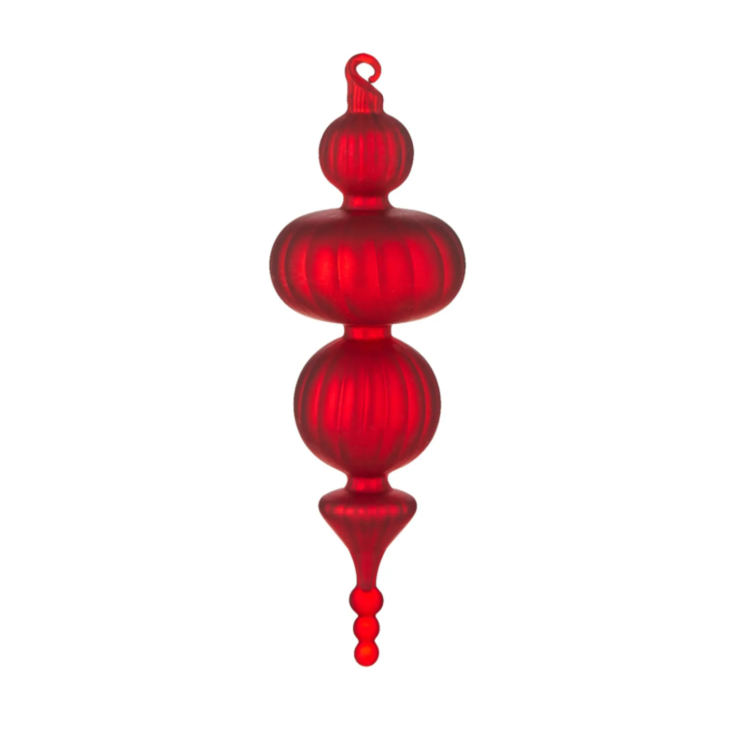 Online The Jolly Christmas Shop Raz 9.5" Large Red Finial Glass Christmas Ornament 4124579