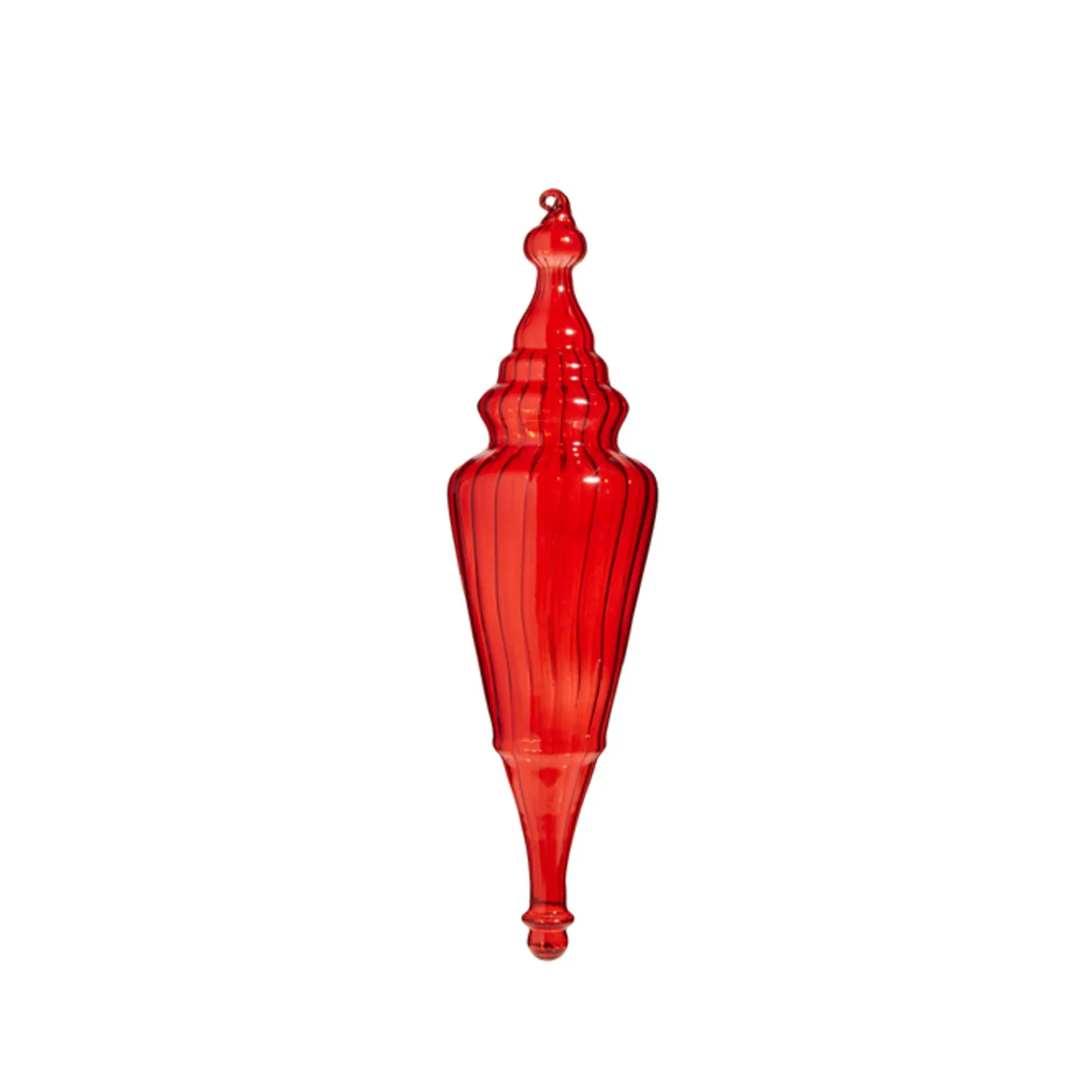 Discount The Jolly Christmas Shop Raz 15.5" Large Red Finial Glass Christmas Ornament 4324500