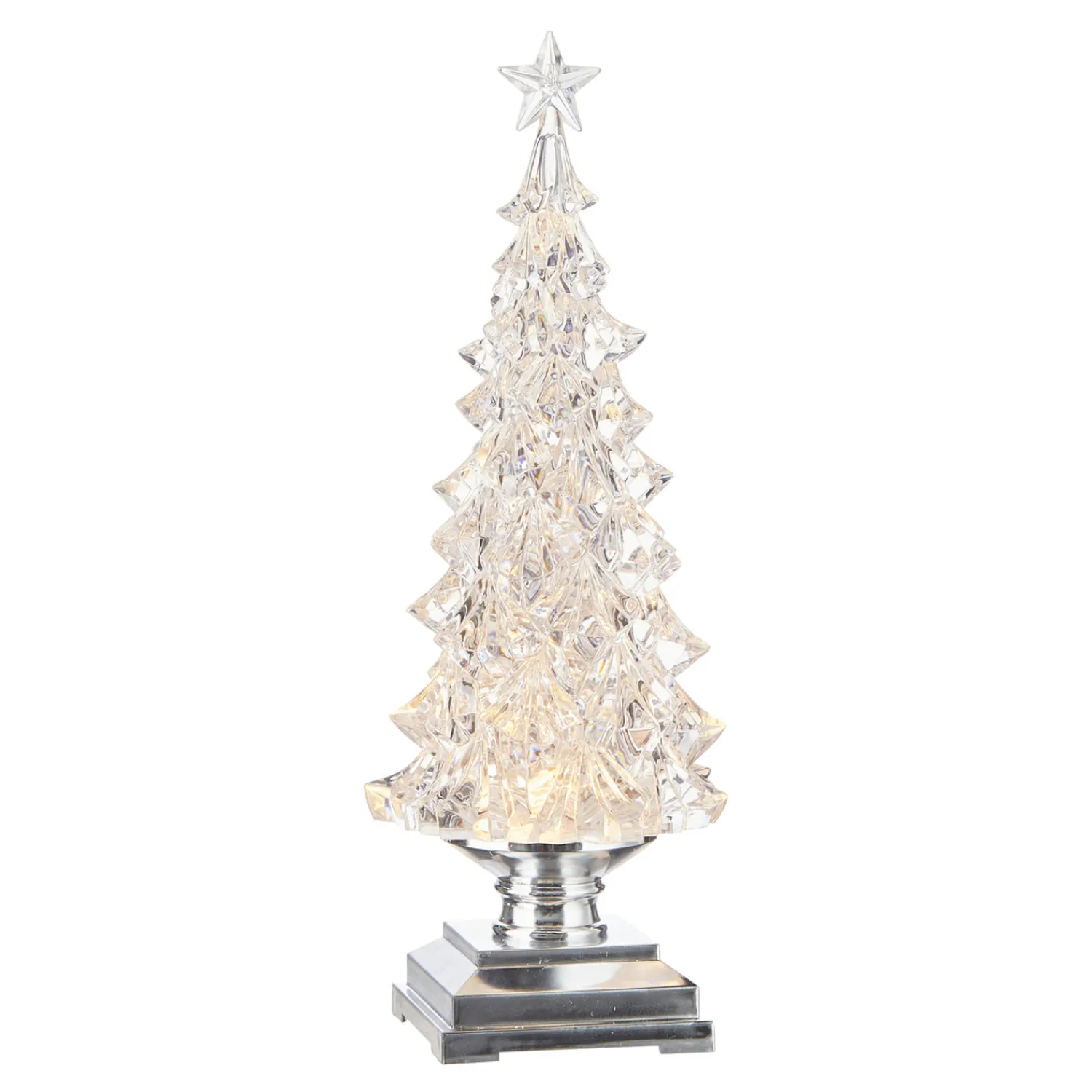 Discount The Jolly Christmas Shop Raz 12.5" LED Lighted Tree With Swirling Glitter Water Globe Christmas Decoration 4119048