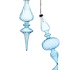 Discount The Jolly Christmas Shop Raz 9.5" Light Blue Blown Glass Finial Christmas Ornament 4322925