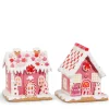 Outlet The Jolly Christmas Shop Raz 5.5" Lighted Pink Gingerbread House Christmas Ornament 4416250