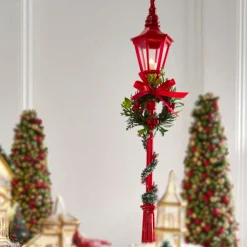Online The Jolly Christmas Shop Raz 18.5" Lighted Red Lamp Post Christmas Decoration 4412524