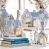 Discount The Jolly Christmas Shop Raz Lighted White With Blue Delft Floral Easter House Or Church