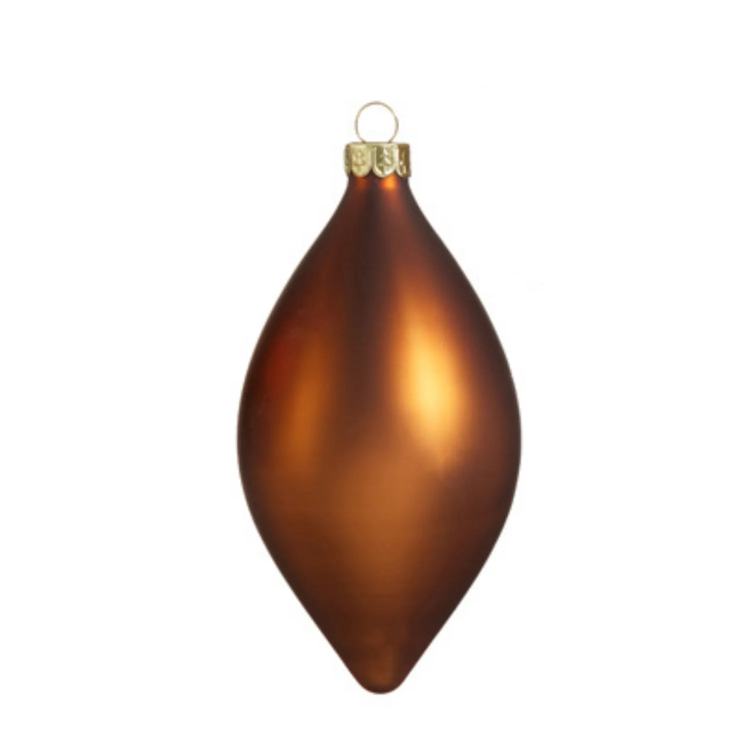 The Jolly Christmas Shop Raz 3" Matte Brown Glass Christmas Ornament 4422869