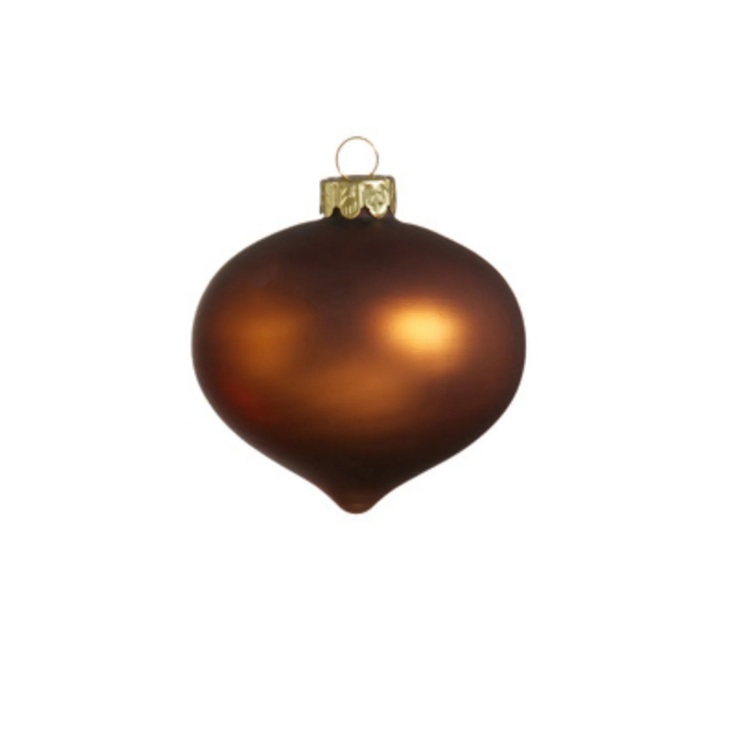 The Jolly Christmas Shop Raz 3" Matte Brown Glass Christmas Ornament 4422869
