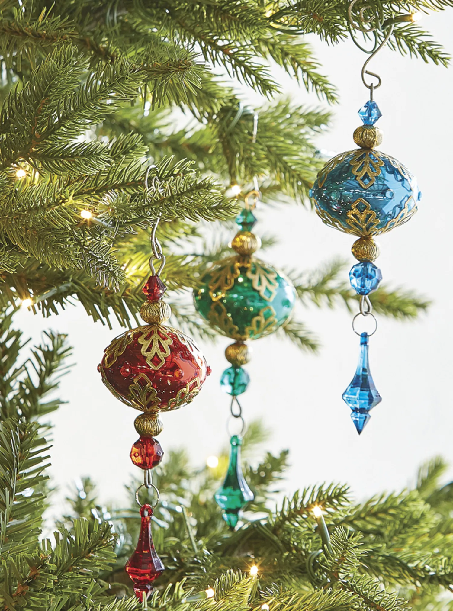 Discount The Jolly Christmas Shop Raz 8" Metal Filigree With Drop Glass Christmas Ornament 4122811
