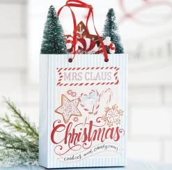 Sale The Jolly Christmas Shop Raz 7.75" Mrs Claus Christmas Shopping Bag Ornament 4119022