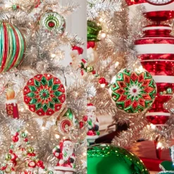 New The Jolly Christmas Shop Raz 5" Multicolor Starburst Vintage Inspired Glass Christmas Ornament 4424535