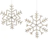 Best The Jolly Christmas Shop Raz 7" Or 8.5" Beaded Silver Snowflake Christmas Ornament