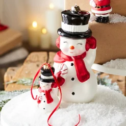 Best The Jolly Christmas Shop Raz 4.5" Or 8" Eric Cortina Snowman Blow Mold Glass Christmas Ornament 4253122