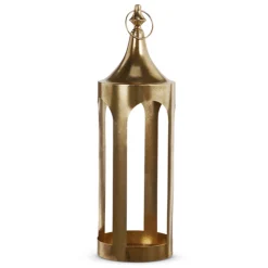 Hot The Jolly Christmas Shop Raz 21" Or 24" Gold Christmas Lantern