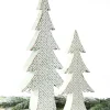 Best The Jolly Christmas Shop Raz 16.25" Or 22" Large Green And White Distressed Embossed Christmas Tree Decoration