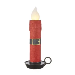 Online The Jolly Christmas Shop Raz 17.5" Or 22.5" Large Red Glittered Santa Belt Battery Operated Candle Christmas Decoration