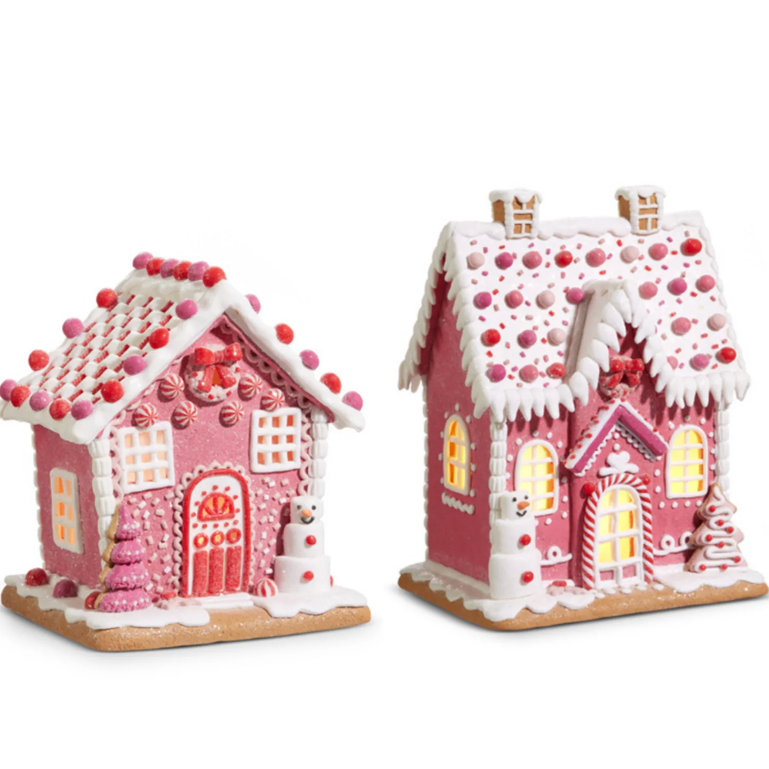 Outlet The Jolly Christmas Shop Raz 8.5" Or 11.5" Lighted Pink Gingerbread House
