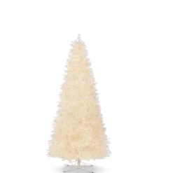 Discount The Jolly Christmas Shop Raz 7.5' Or 9' O Tannenbaum Crystal Iridescent White Pine Christmas Tree With Cluster LED Lights