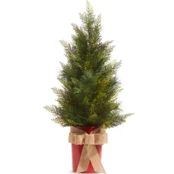 Online The Jolly Christmas Shop Raz 27" Or 35" Potted Half Wall Hanging Christmas Tree