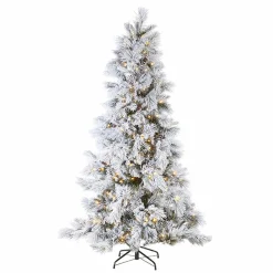 New The Jolly Christmas Shop Raz 7.5' Or 9' Pre Lit Flocked Pine Christmas Tree