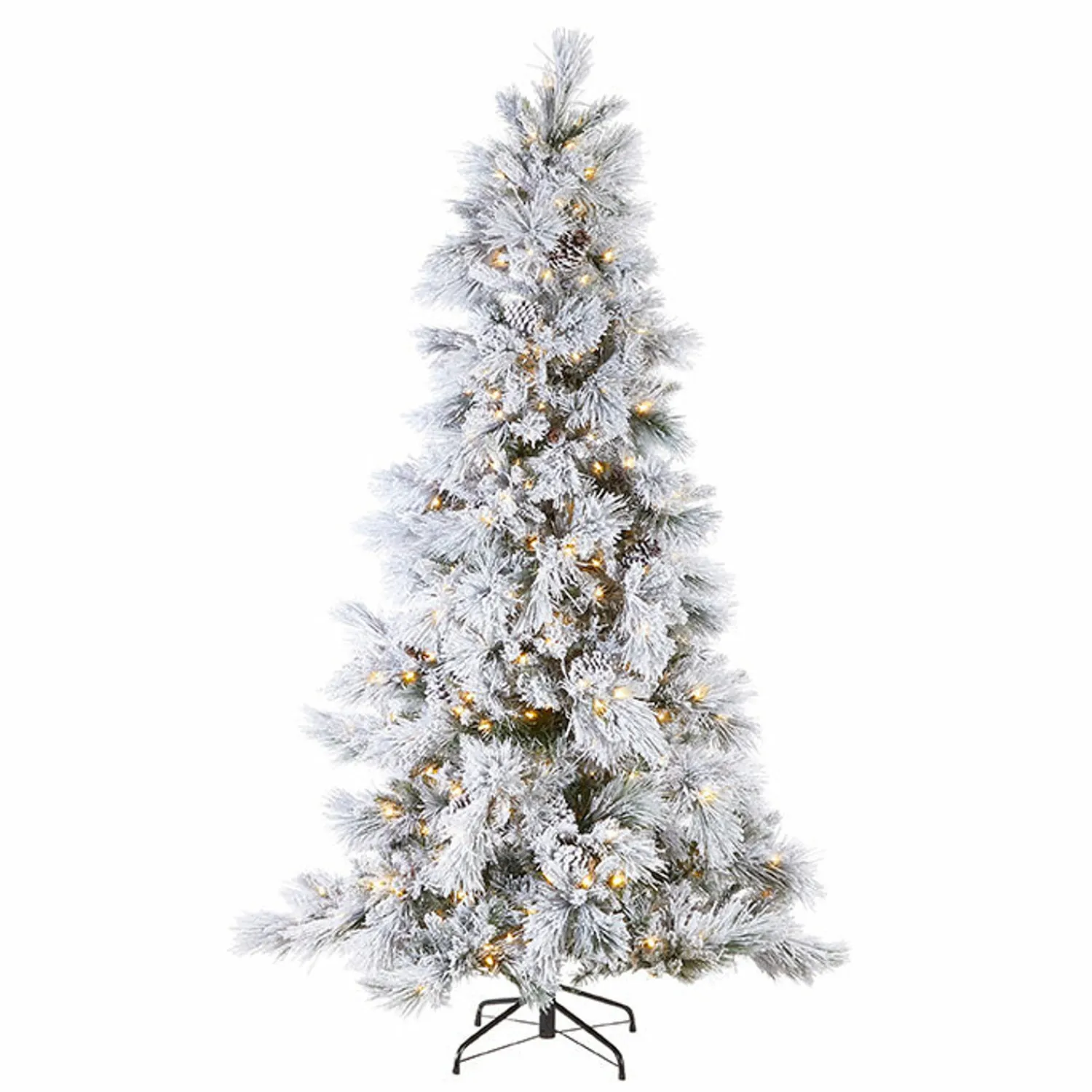 New The Jolly Christmas Shop Raz 7.5' Or 9' Pre Lit Flocked Pine Christmas Tree