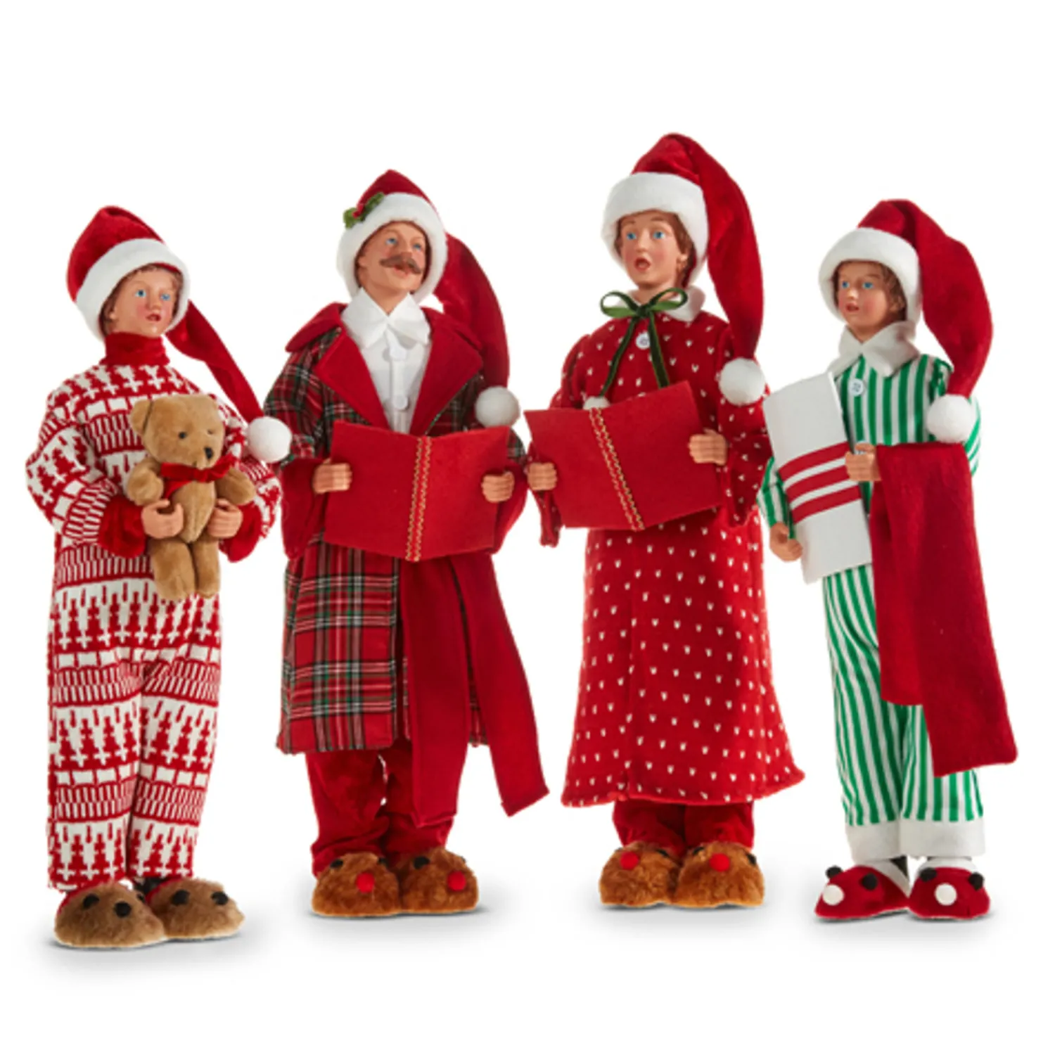 Discount The Jolly Christmas Shop Raz 17.75" Pajama Family Christmas Carolers Figure 4322103