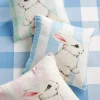 Hot The Jolly Christmas Shop Raz 16.5" Pastel Striped Bunny Easter Pillow 3909715