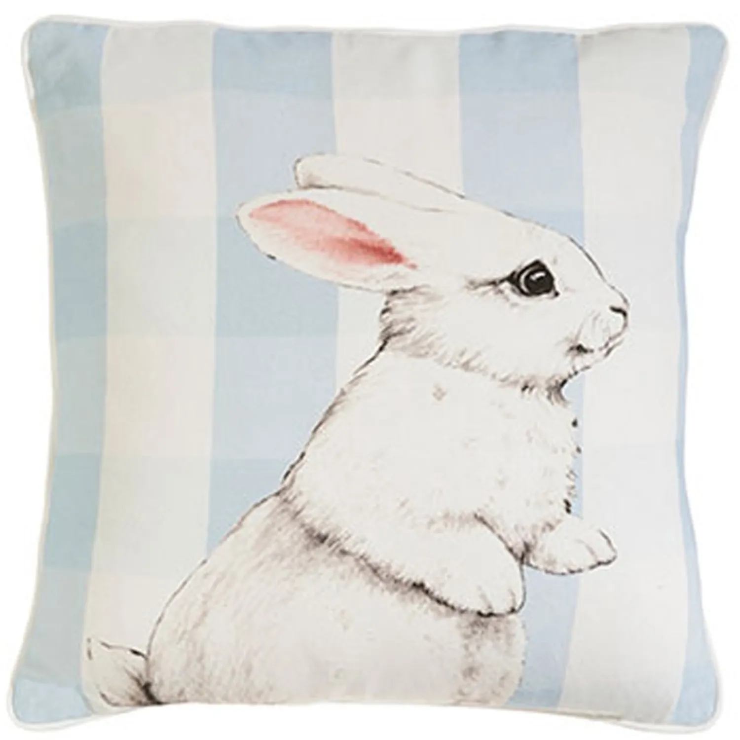 Hot The Jolly Christmas Shop Raz 16.5" Pastel Striped Bunny Easter Pillow 3909715