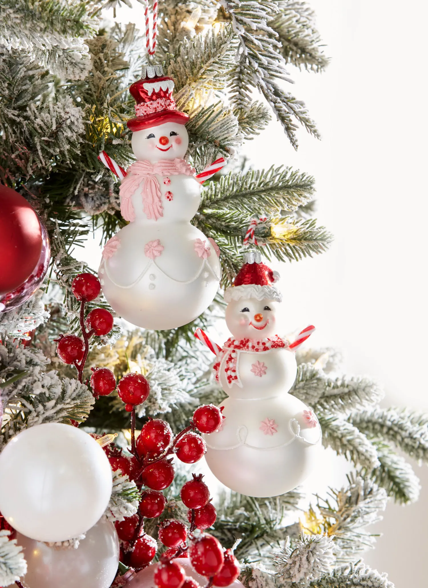 Discount The Jolly Christmas Shop Raz 6.25" Peppermint Snowman Glass Christmas Ornament 4352876