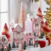 Clearance The Jolly Christmas Shop Raz 15" Peppermint Swirl Bottle Brush Trees Set Of 3 4315554