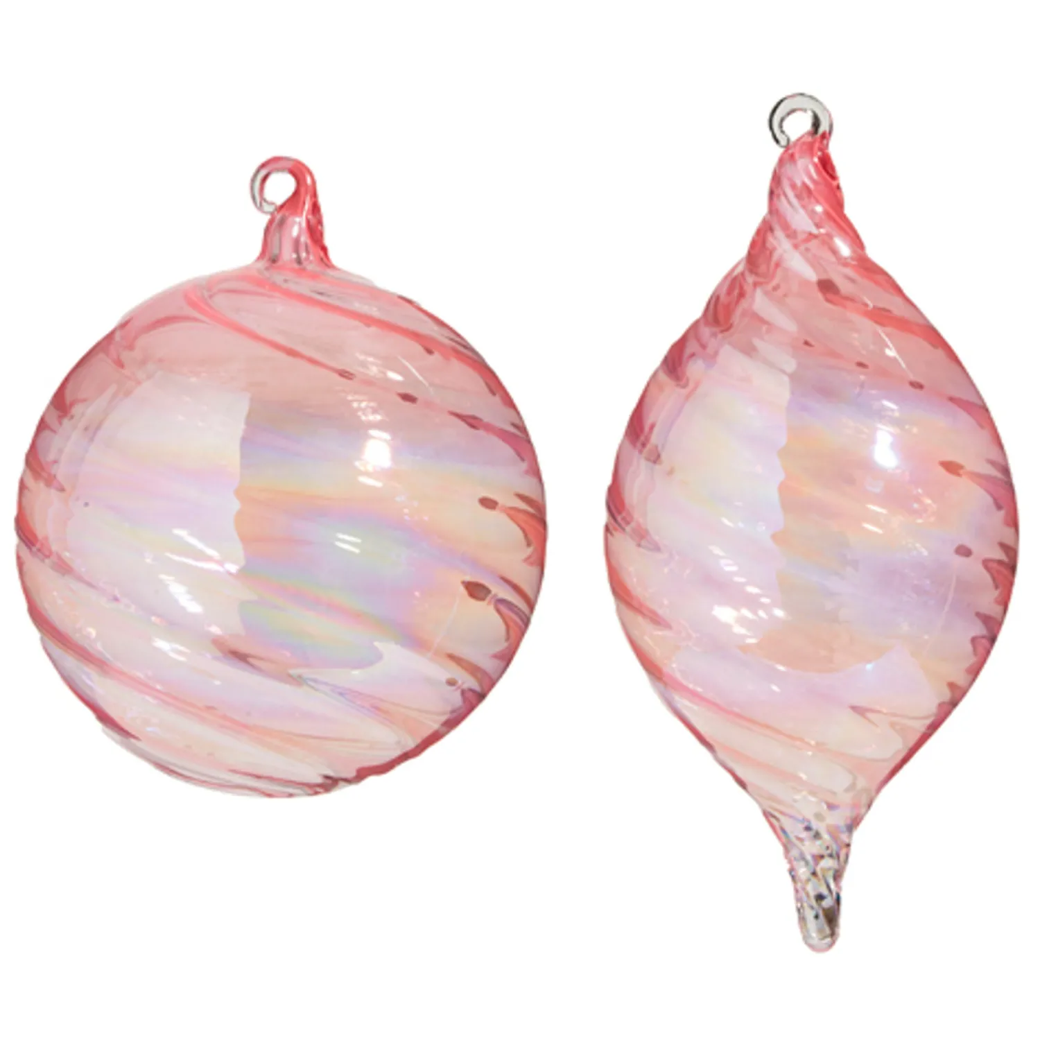 Clearance The Jolly Christmas Shop Raz 5" Pink Blown Glass Christmas Ornament 4324512