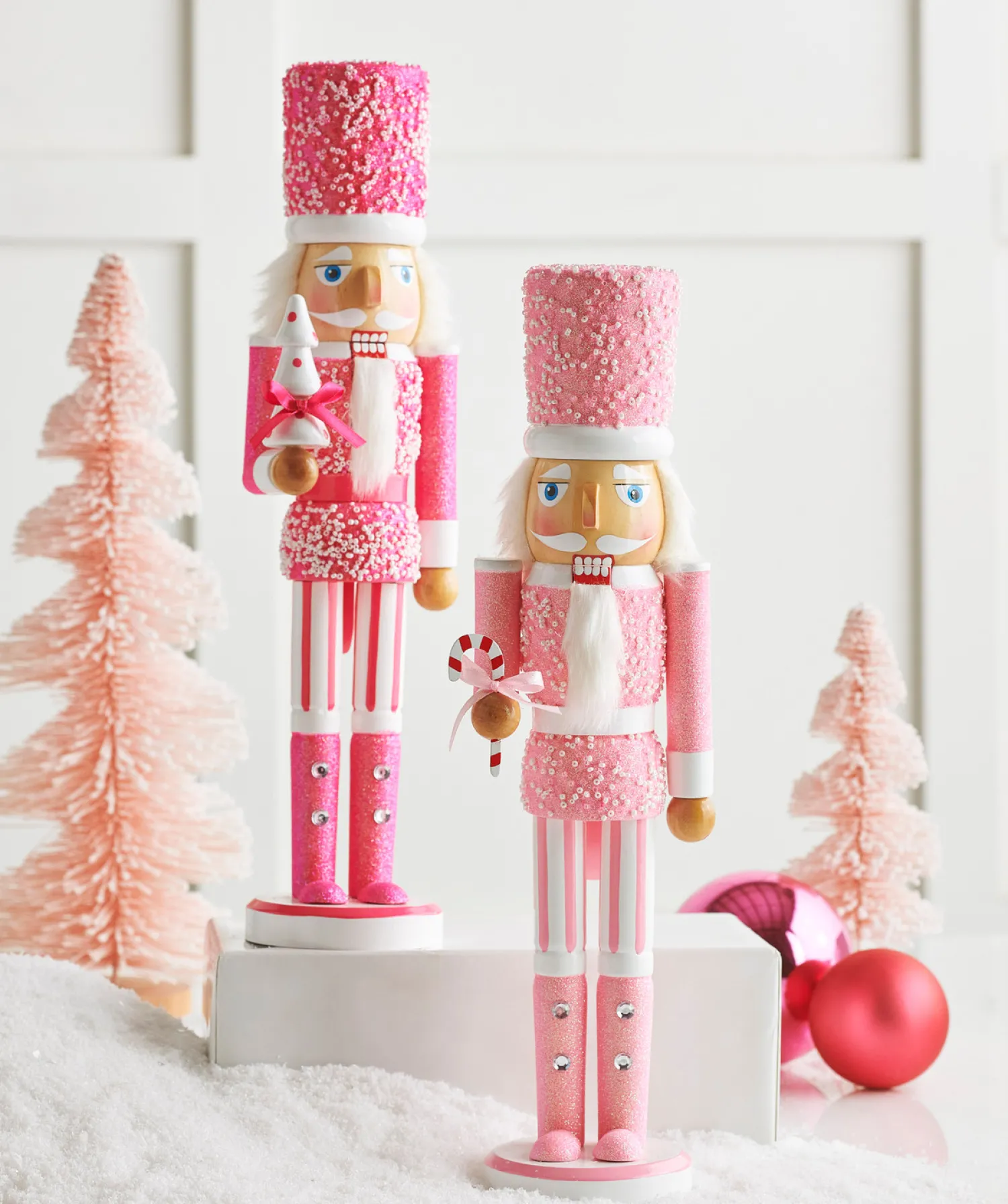 The Jolly Christmas Shop Raz 15.5" Pink Christmas Nutcracker Figure 4422827