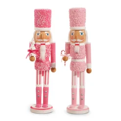 The Jolly Christmas Shop Raz 15.5" Pink Christmas Nutcracker Figure 4422827