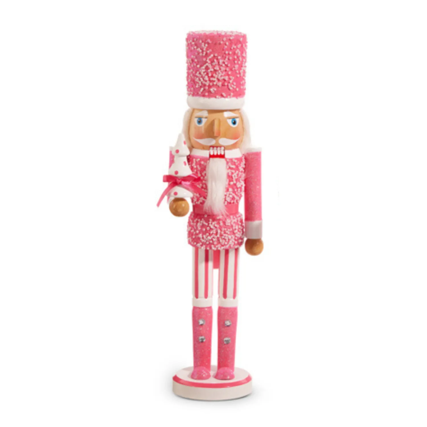 The Jolly Christmas Shop Raz 15.5" Pink Christmas Nutcracker Figure 4422827